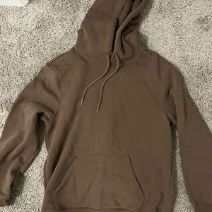 Mens Brown H&M Regular Fit Drawstring Hoodie - Sz M